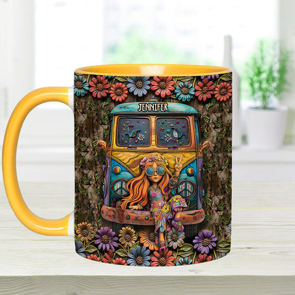 Awesome Caravan - Personalized Hippie Accent Mug