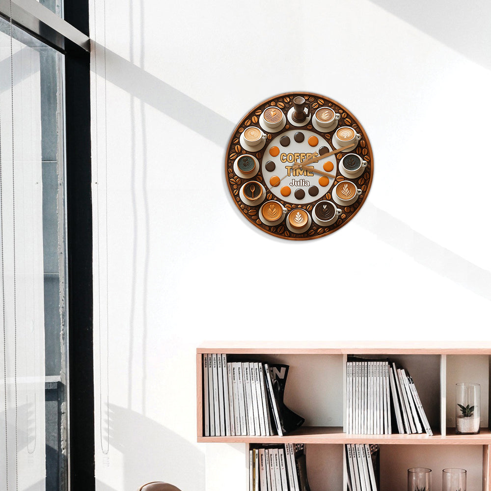 Coffe Time - Personalized Coffee Wall Clock