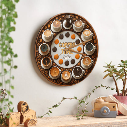 Coffe Time - Personalized Coffee Wall Clock