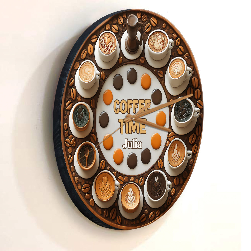 Coffe Time - Personalized Coffee Wall Clock