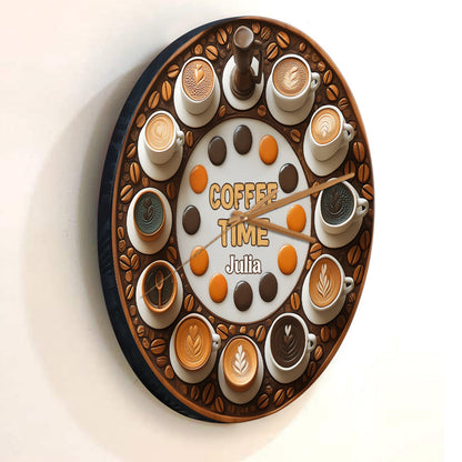 Coffe Time - Personalized Coffee Wall Clock