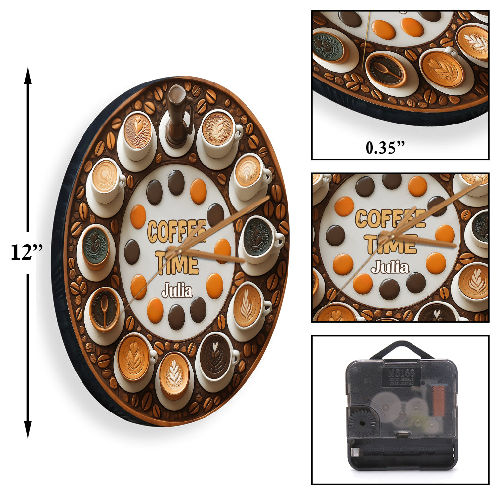 Coffe Time - Personalized Coffee Wall Clock