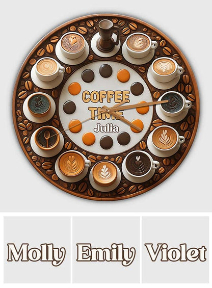 Coffe Time - Personalized Coffee Wall Clock