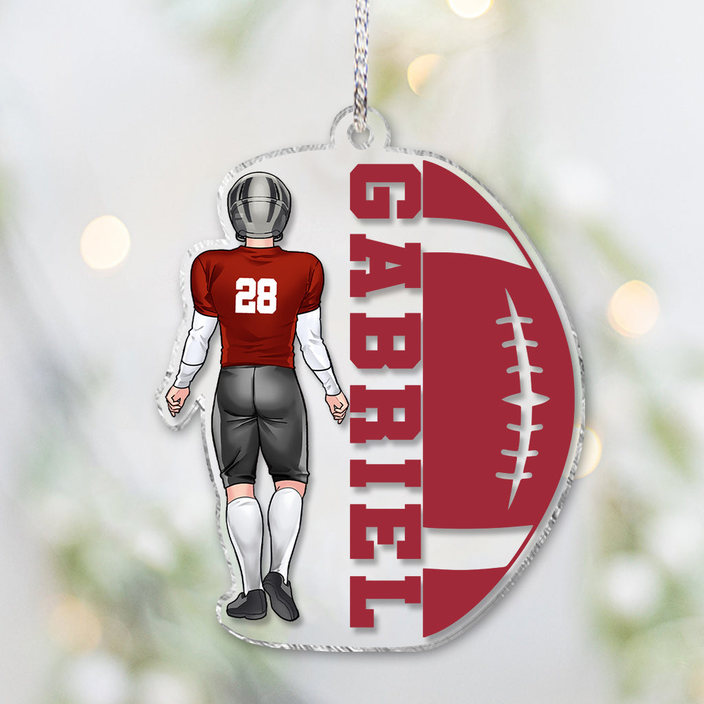 Football Lover - Personalized Football Transparent Ornament