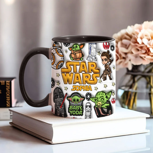 The Galaxy - Personalized The Force Accent Mug