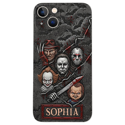 Scary Characters - Personalized Leather Phone Case