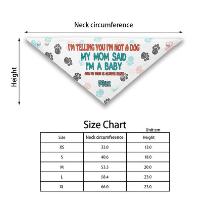 I'm Telling You - Personalized Dog Pet Bandana