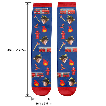 Funny Firefighter - Personalized Firefighter Socks