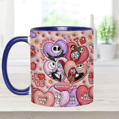 Happy Valentine's Day - Personalized Nightmare Accent Mug
