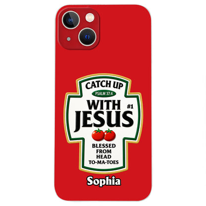 Funny Word Play, Faith In God - Personalized Christian Classic Cap & Leather Phone Case