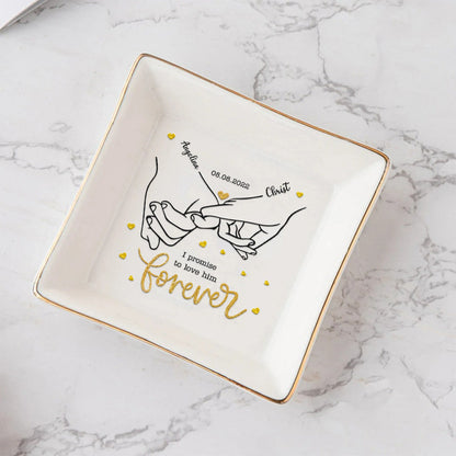I Promise - Personalized Couple Jewelry Dish