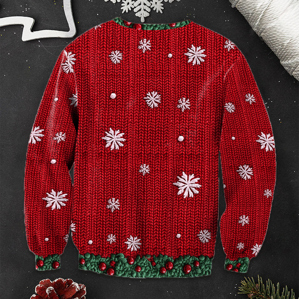 Merry Christmas - Personalized Mouse Ugly Sweater