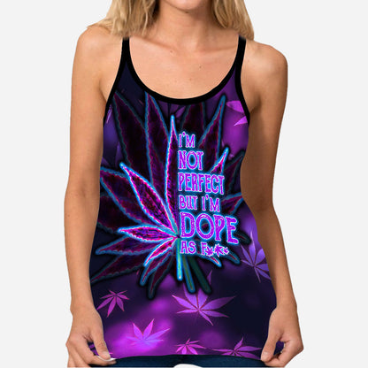 I'm Not Perfect But I'm Dope - Weed Cross Tank Top