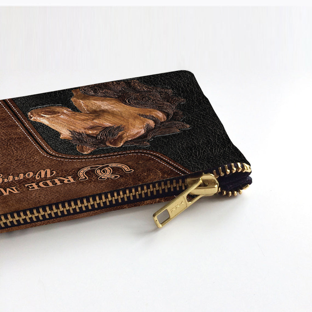 Ride More Worry Less - Personalized Horse Pouch