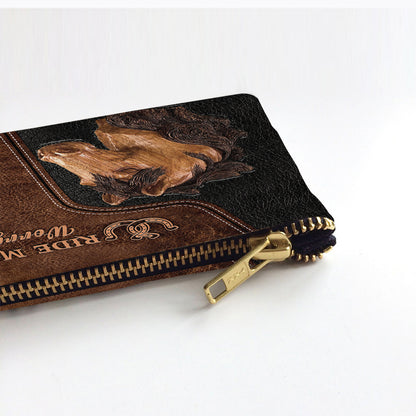 Ride More Worry Less - Personalized Horse Pouch