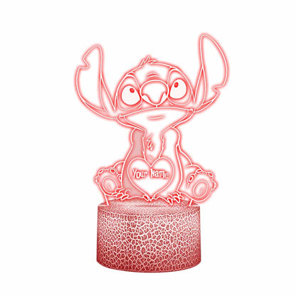 Ohana Means Family - Personalized Shaped Plaque Light Base