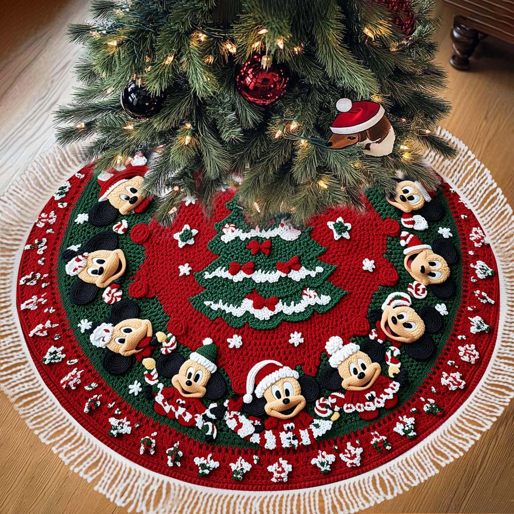 Merry Christmas - Mouse Tree Skirt