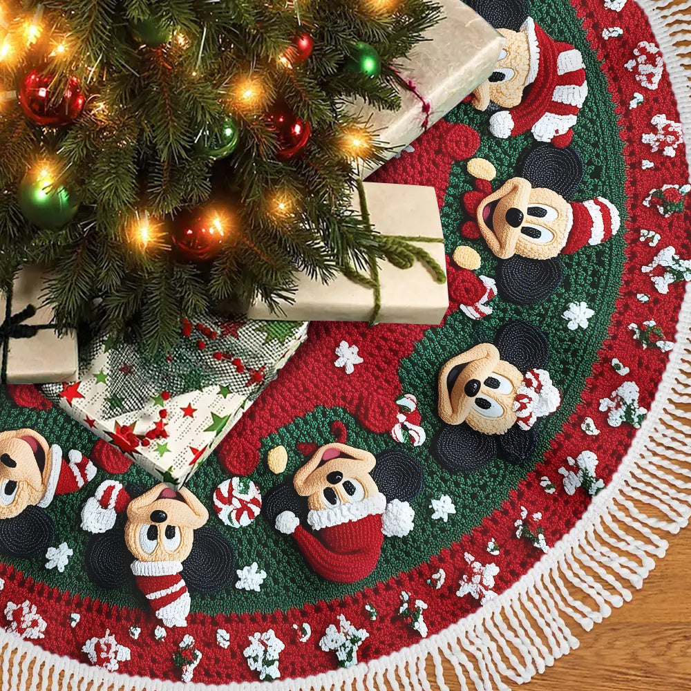 Merry Christmas - Mouse Tree Skirt