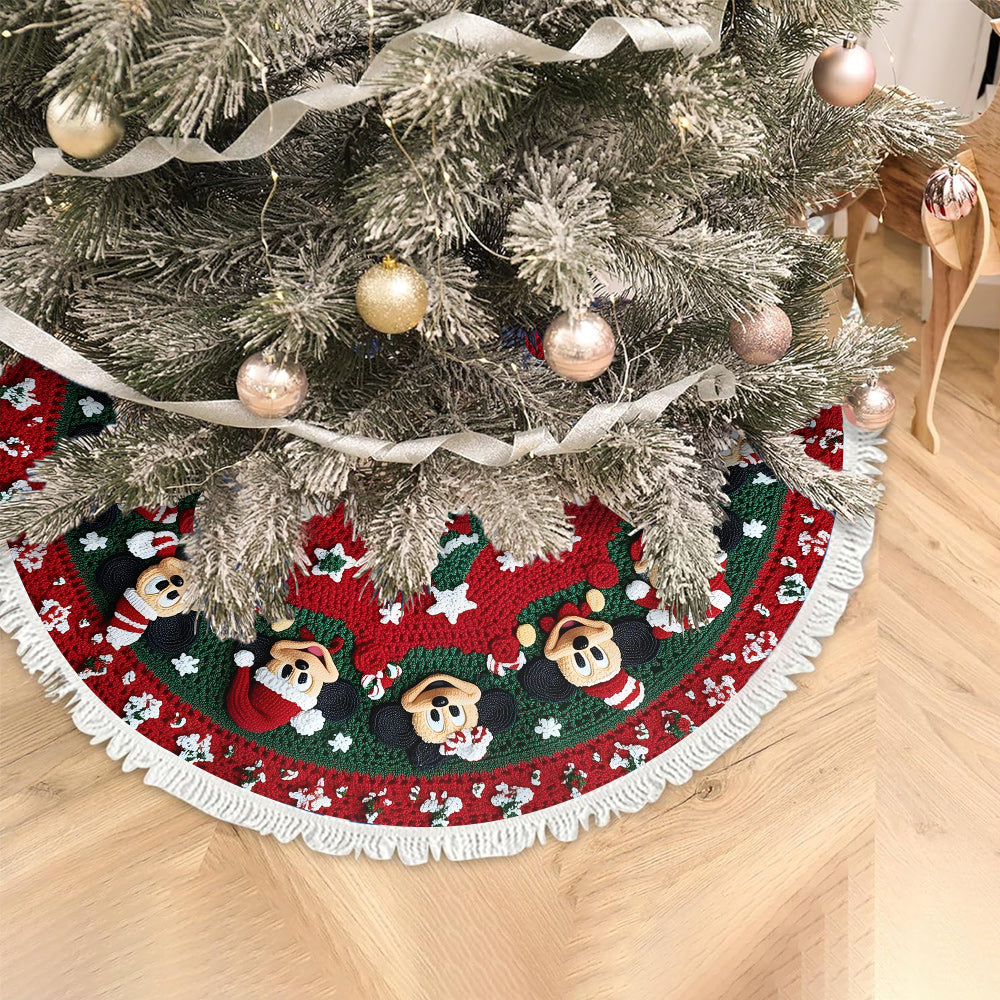 Merry Christmas - Mouse Tree Skirt