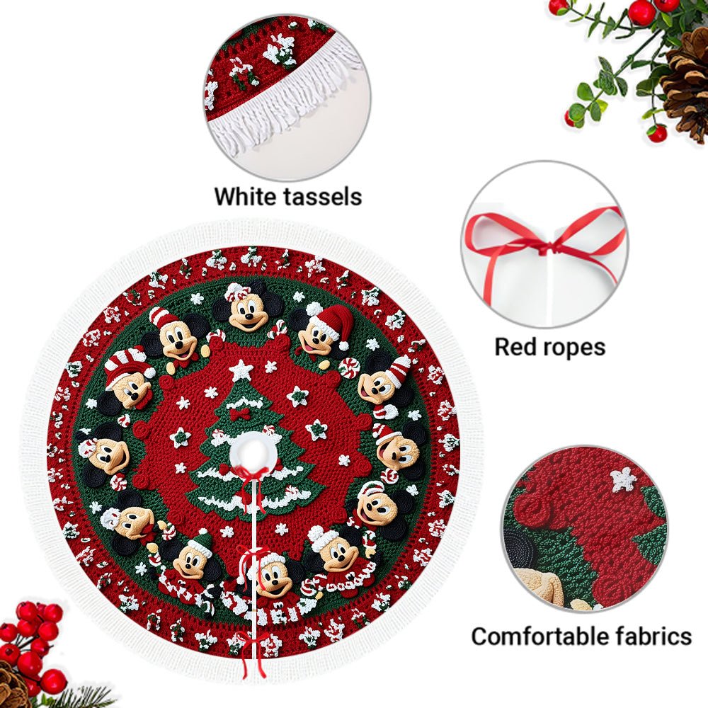 Merry Christmas - Mouse Tree Skirt