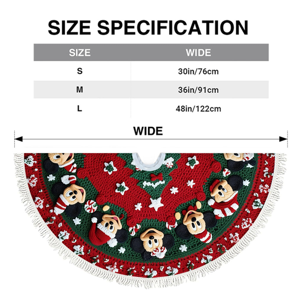 Merry Christmas - Mouse Tree Skirt