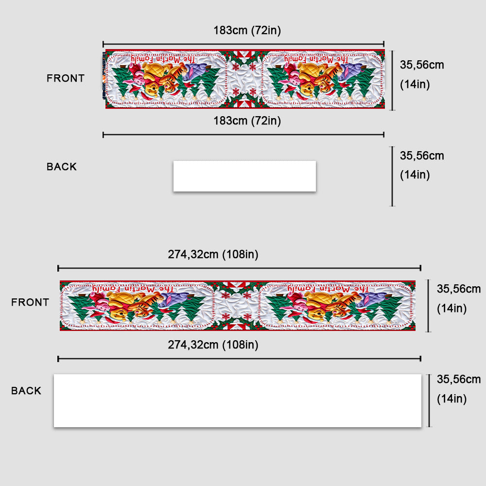 The Most Wonderful Time Of The Year - Personalized Family Table Runner
