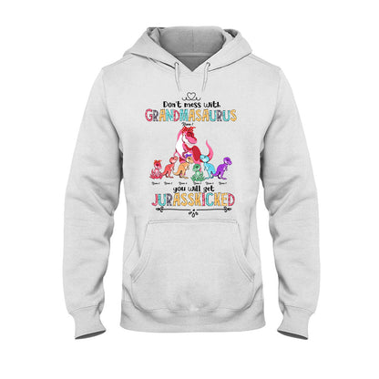 Don't Mess With Grandmasaurus - Personalized Grandma T-shirt and Hoodie