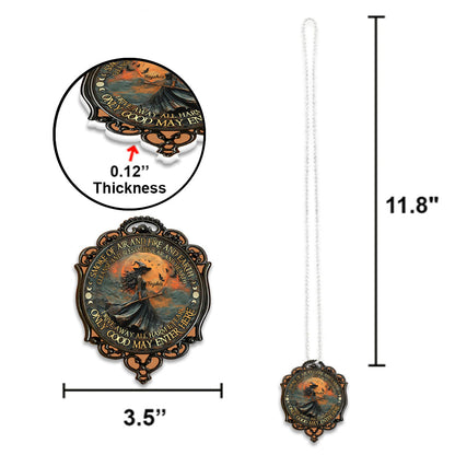 Smoke Of Air And Fire And Earth - Personalized Witch Car Ornament