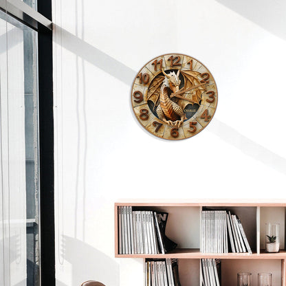 Golden Dragon - Personalized Dragon Wall Clock