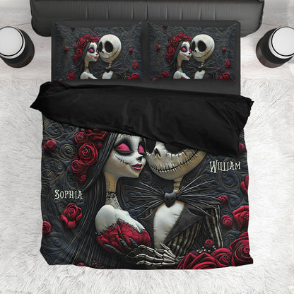 From Our First Kiss Till Our Last Breath - Personalized Nightmare Bedding Set
