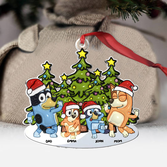 Merry Christmas - Personalized Family Custom Shaped Ornament