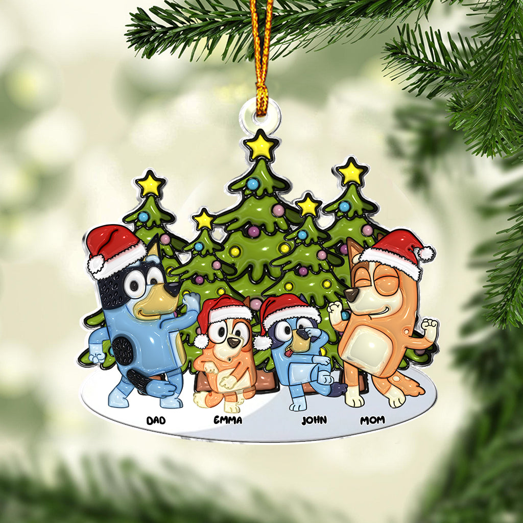 Merry Christmas - Personalized Family Custom Shaped Ornament