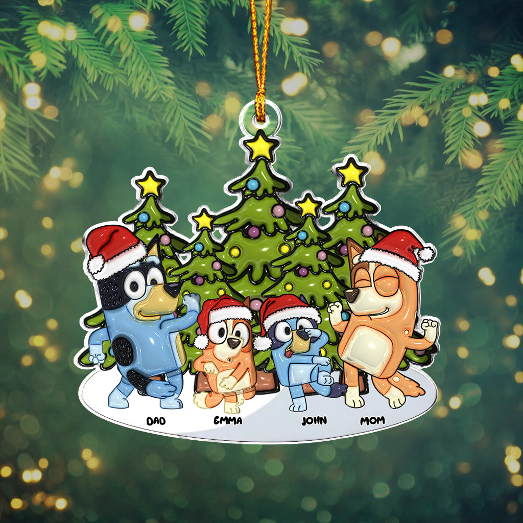 Merry Christmas - Personalized Family Custom Shaped Ornament