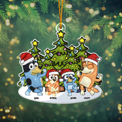 Merry Christmas - Personalized Family Custom Shaped Ornament