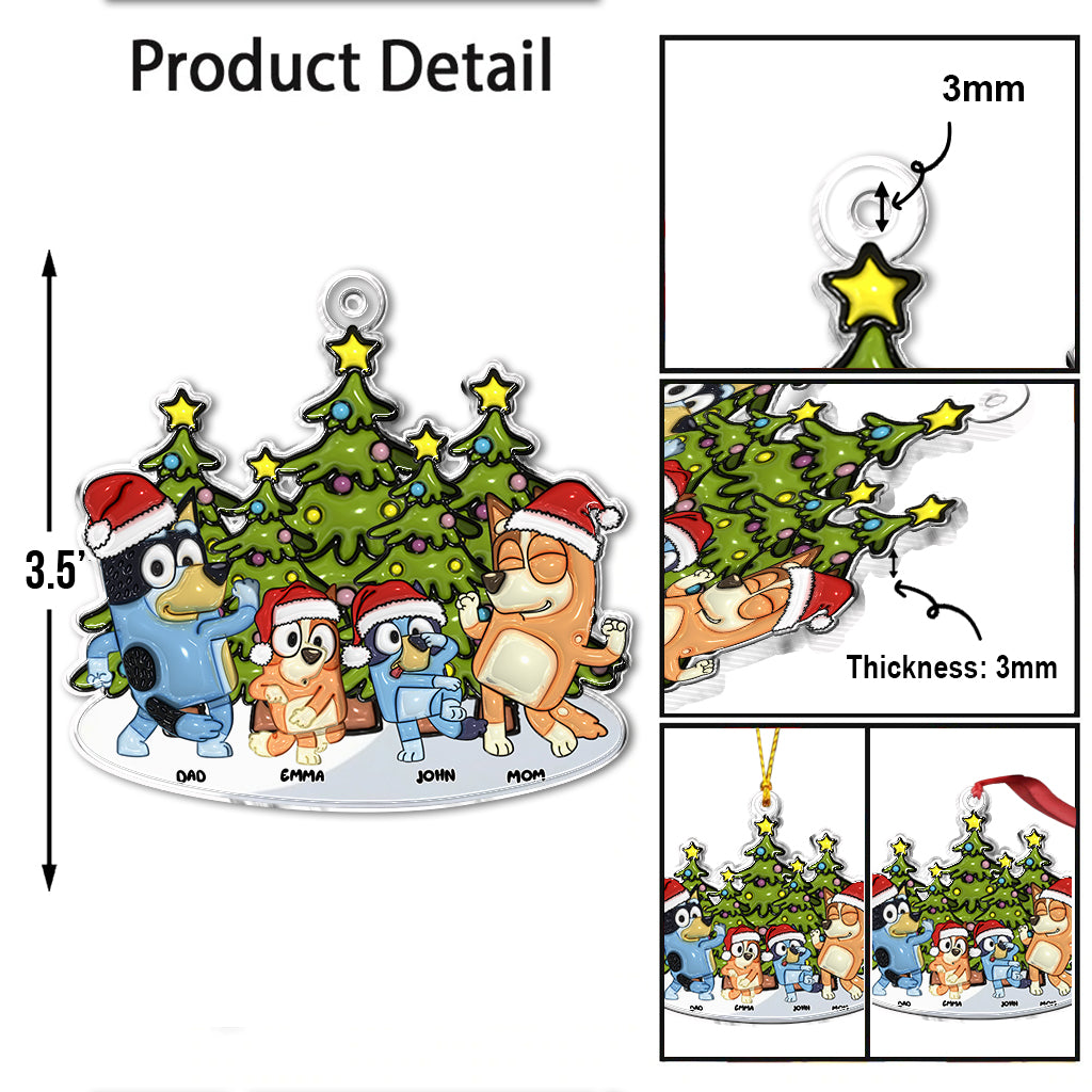 Merry Christmas - Personalized Family Custom Shaped Ornament