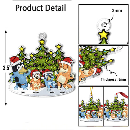 Merry Christmas - Personalized Family Custom Shaped Ornament