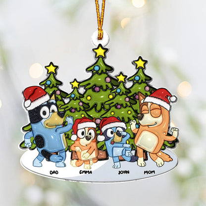 Merry Christmas - Personalized Family Custom Shaped Ornament