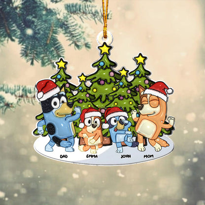 Merry Christmas - Personalized Family Custom Shaped Ornament