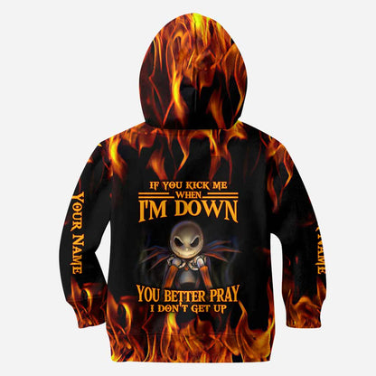 If Your Kick Me When I'm Down - Personalized Nightmare Hoodie and Leggings