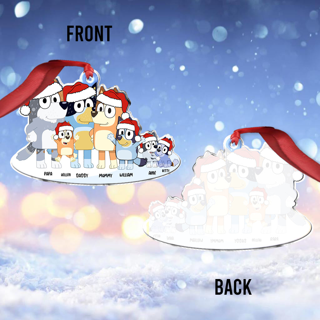 Merry Christmas - Personalized Family Custom Shaped Ornament