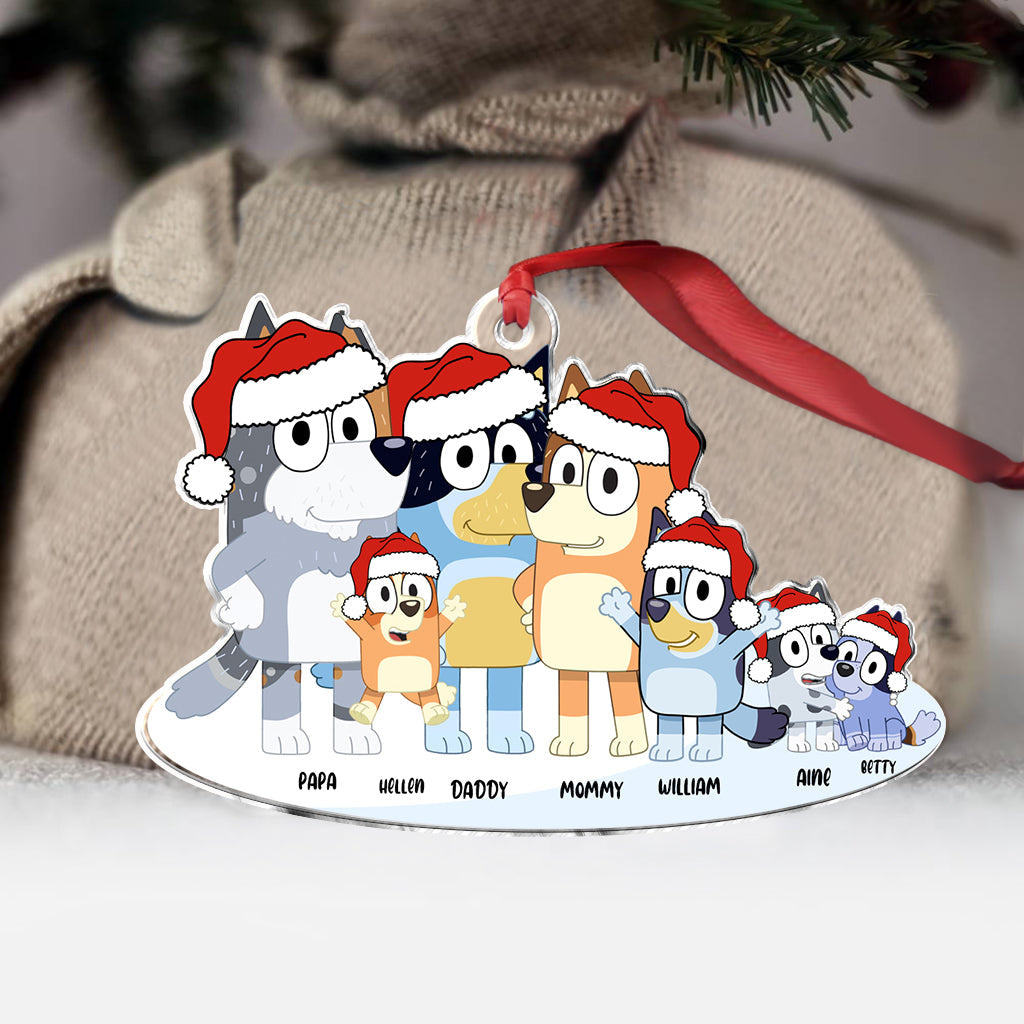 Merry Christmas - Personalized Family Custom Shaped Ornament