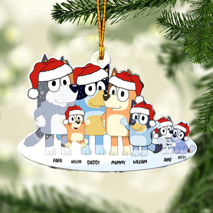 Merry Christmas - Personalized Family Custom Shaped Ornament