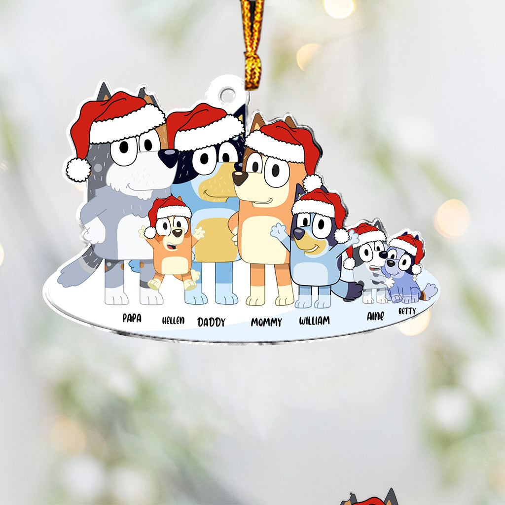 Merry Christmas - Personalized Family Custom Shaped Ornament