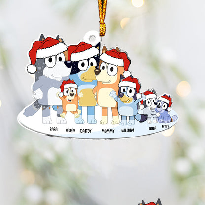 Merry Christmas - Personalized Family Custom Shaped Ornament