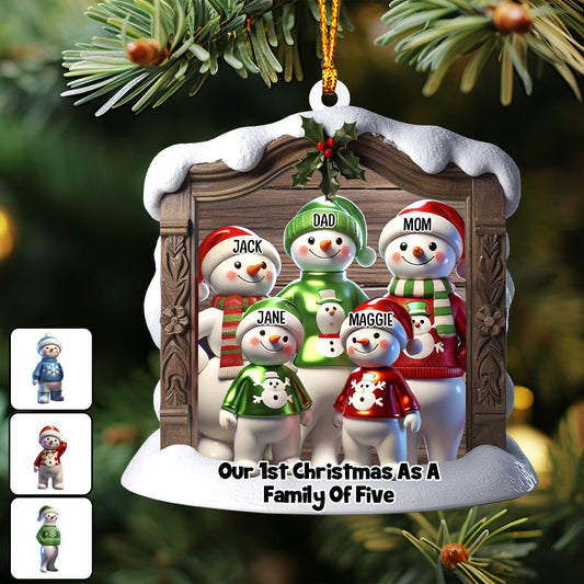 Our 1st Christmas As A Family - Personalized Family Ornament