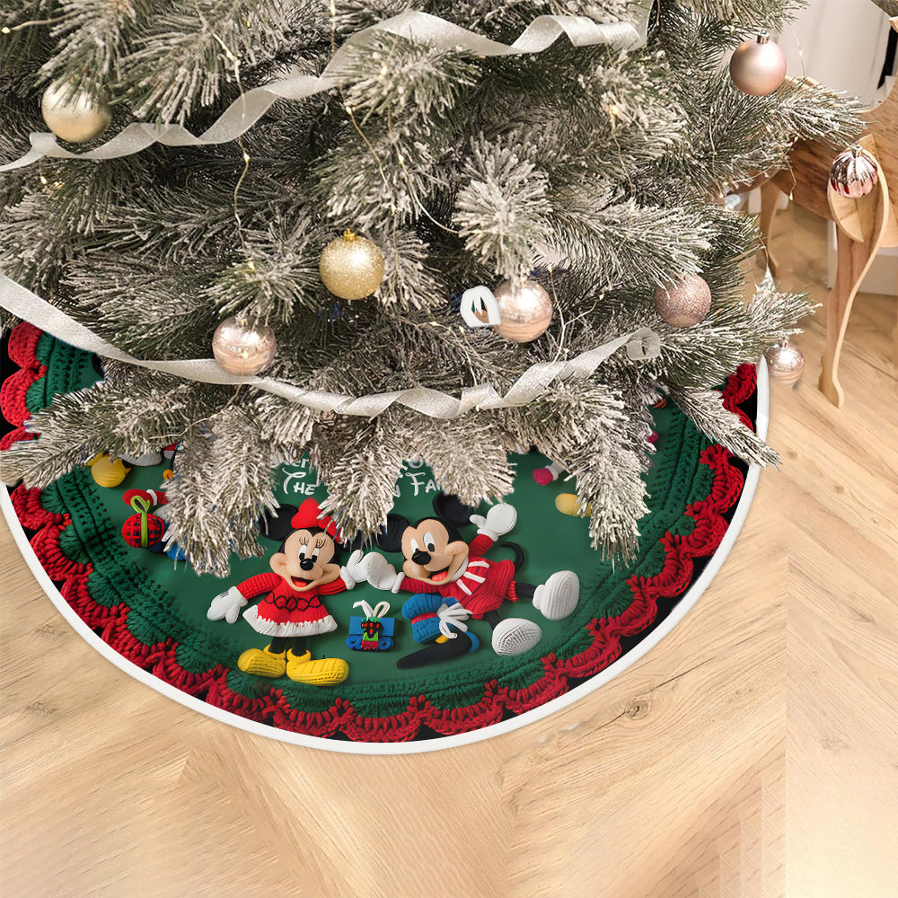 Merriest Place On Earth - Personalized Mouse Tree Skirt