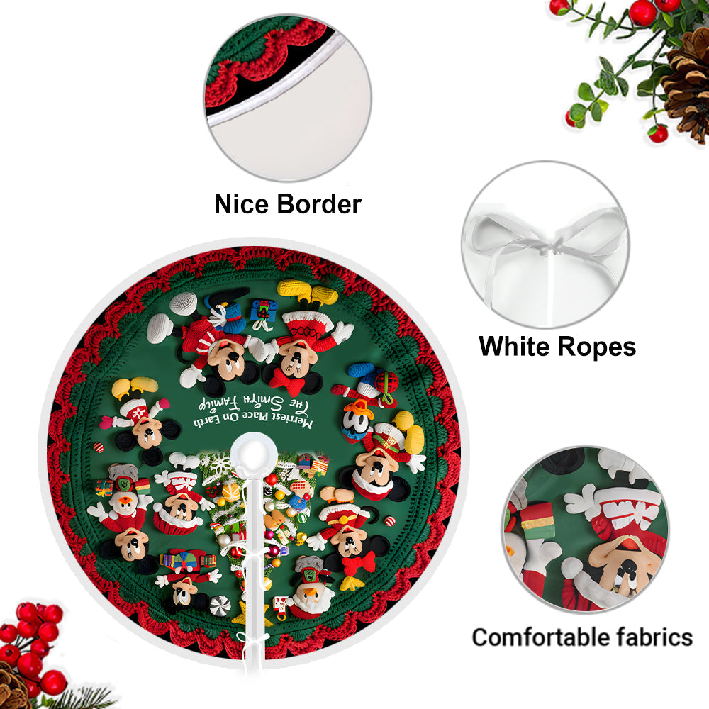 Merriest Place On Earth - Personalized Mouse Tree Skirt
