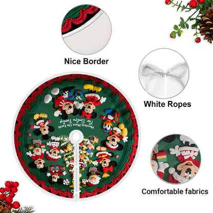 Merriest Place On Earth - Personalized Mouse Tree Skirt