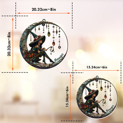 Beautiful Witch - Personalized Witch Window Hanging Suncatcher Ornament