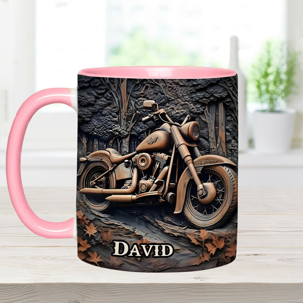 Never Underestimate An Old Man With A Motorcycle - Personalized Biker Accent Mug